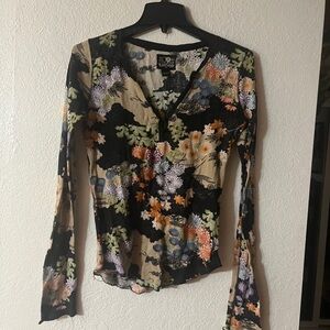 Lucky Brand Floral Long Sleeve Top